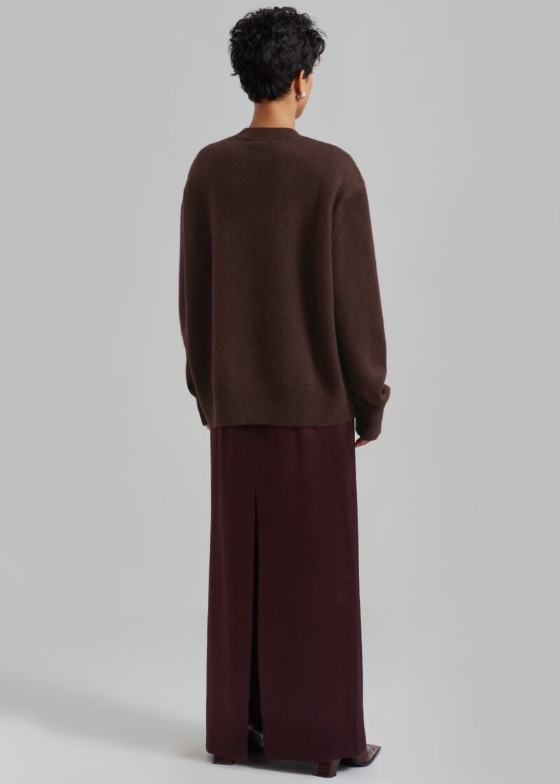 Padded Knit Sweater - Brown - Image 5