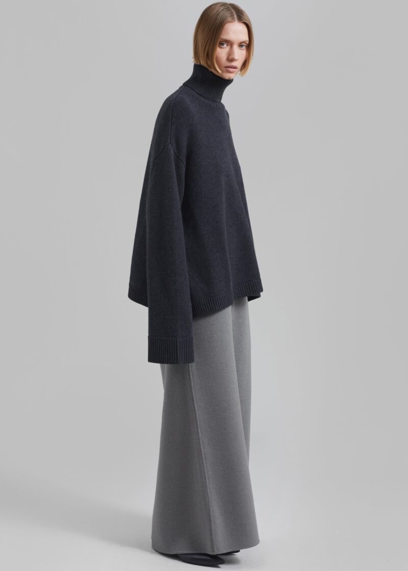 Trapeze Turtleneck - Charcoal