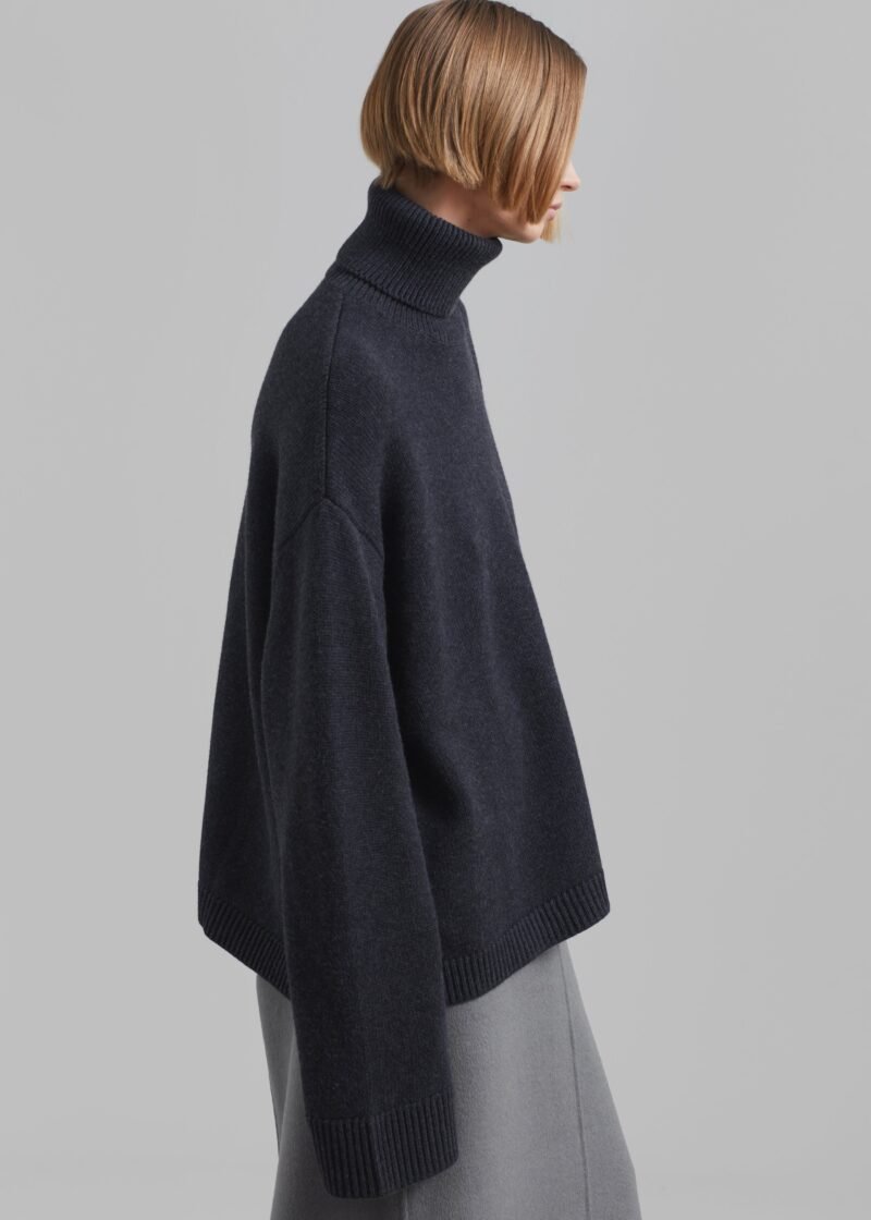 Trapeze Turtleneck - Charcoal - Image 4