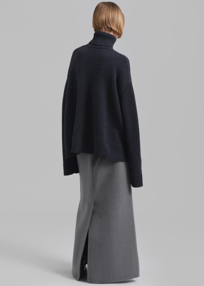 Trapeze Turtleneck - Charcoal - Image 6