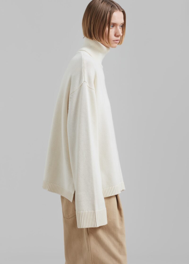 Trapeze Turtleneck - Ivory - Image 5