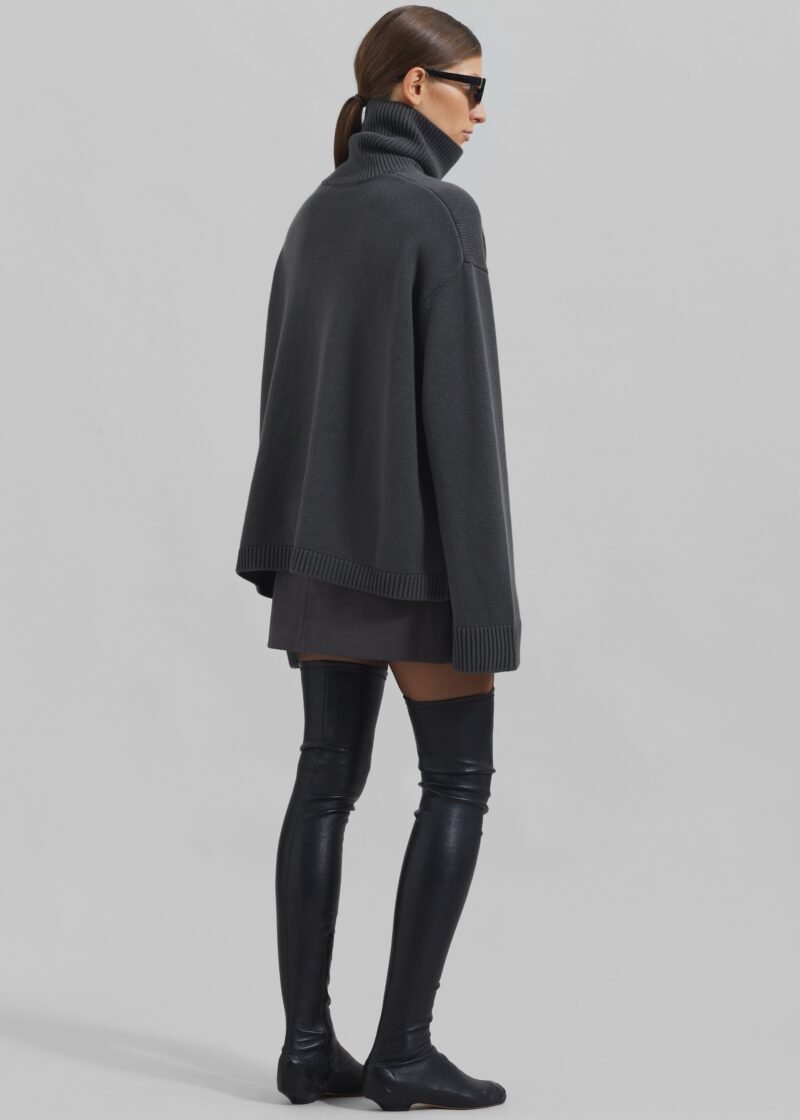 Trapeze Turtleneck - Light Khaki - Image 9