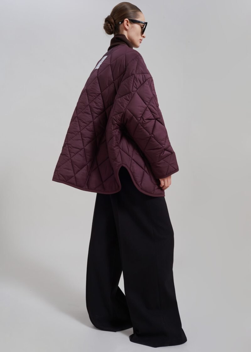 Quilted Jacket - Burgundy