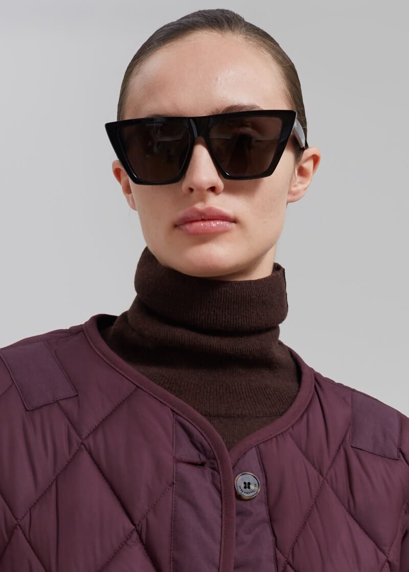 Quilted Jacket - Burgundy - Image 6