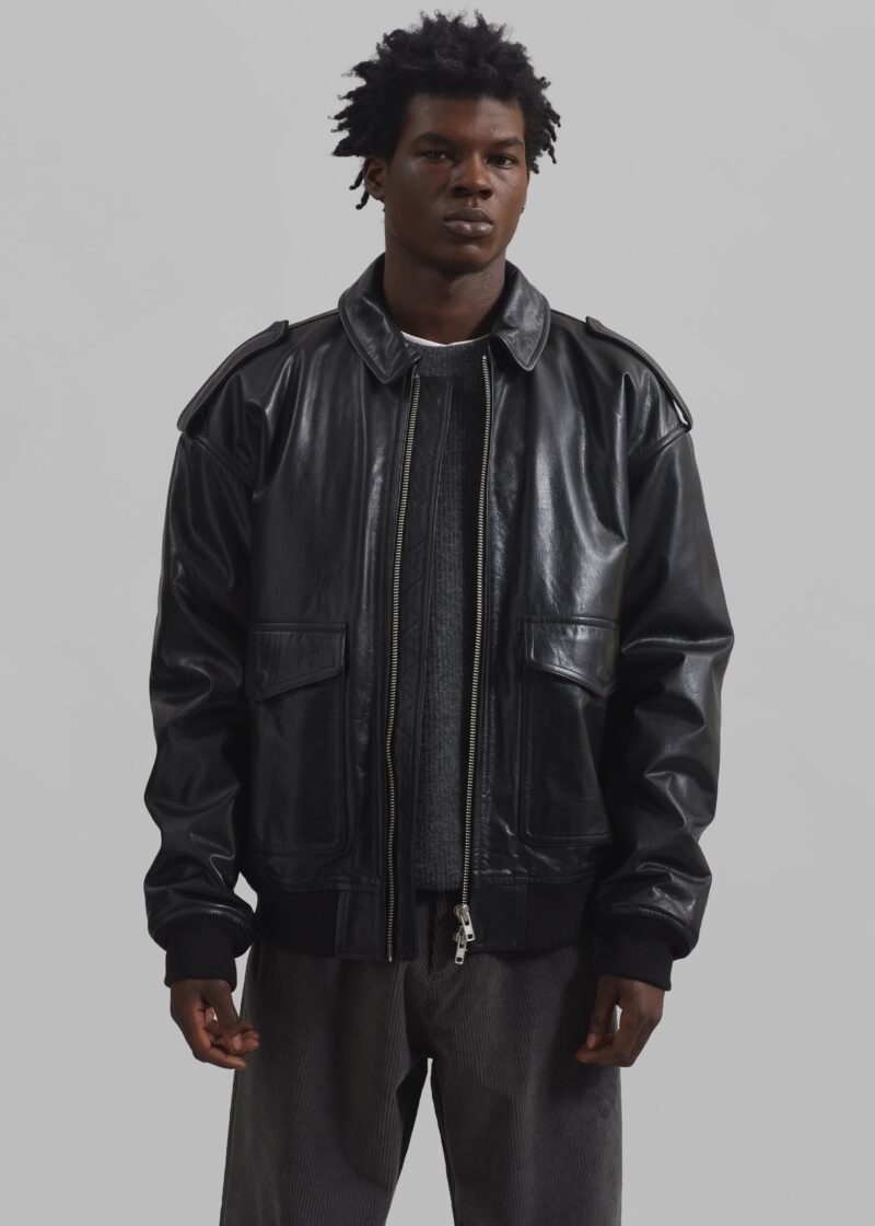 Leather Jacket - Black - Image 12