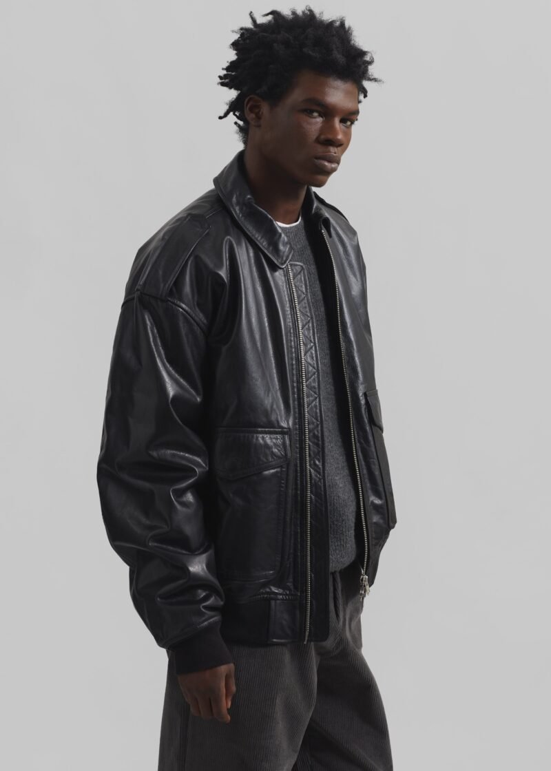 Leather Jacket - Black - Image 15