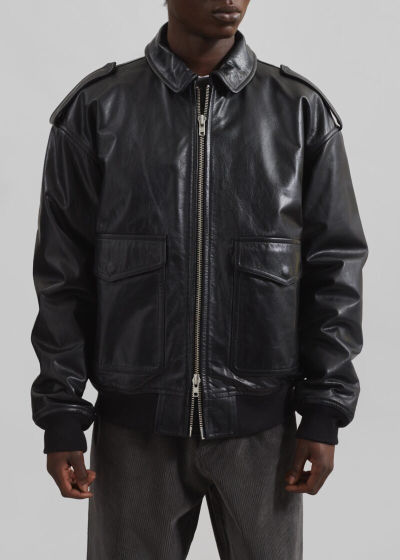 Leather Jacket - Black - Image 14
