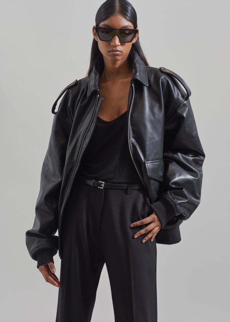 Leather Jacket - Black - Image 4