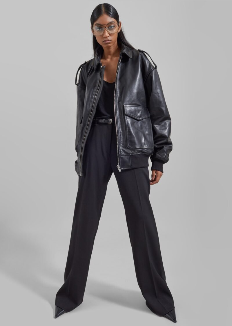Leather Jacket - Black - Image 8