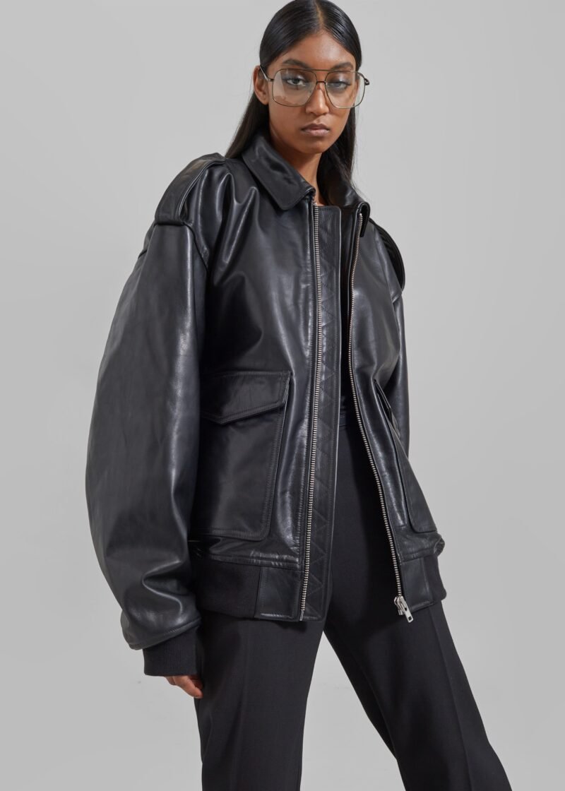 Leather Jacket - Black - Image 10