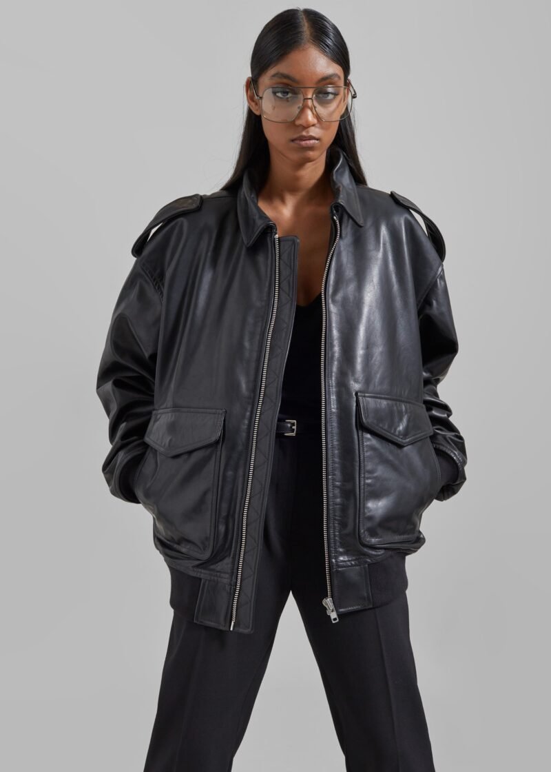 Leather Jacket - Black - Image 9