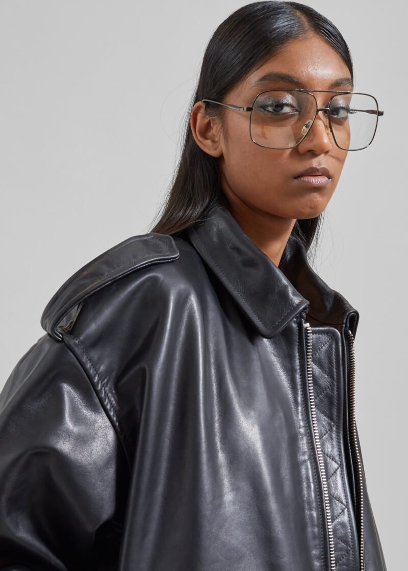 Leather Jacket - Black - Image 5