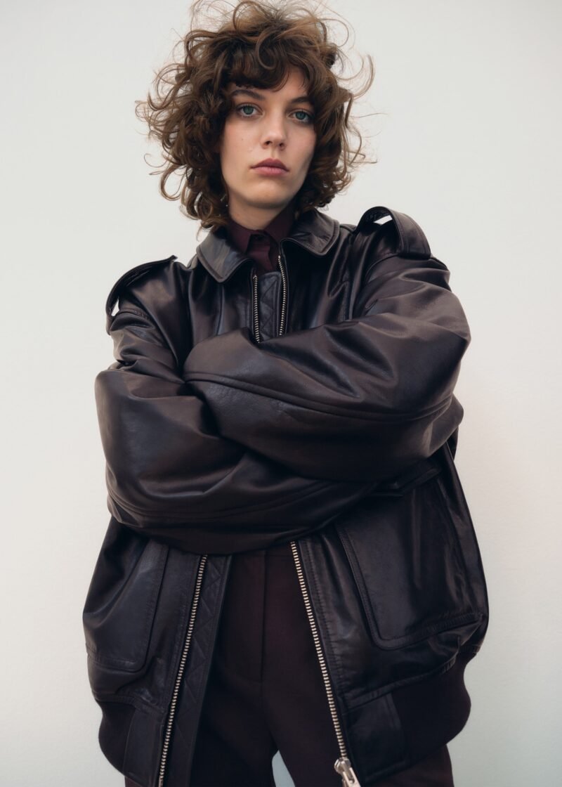 Leather Jacket - Dark Plum