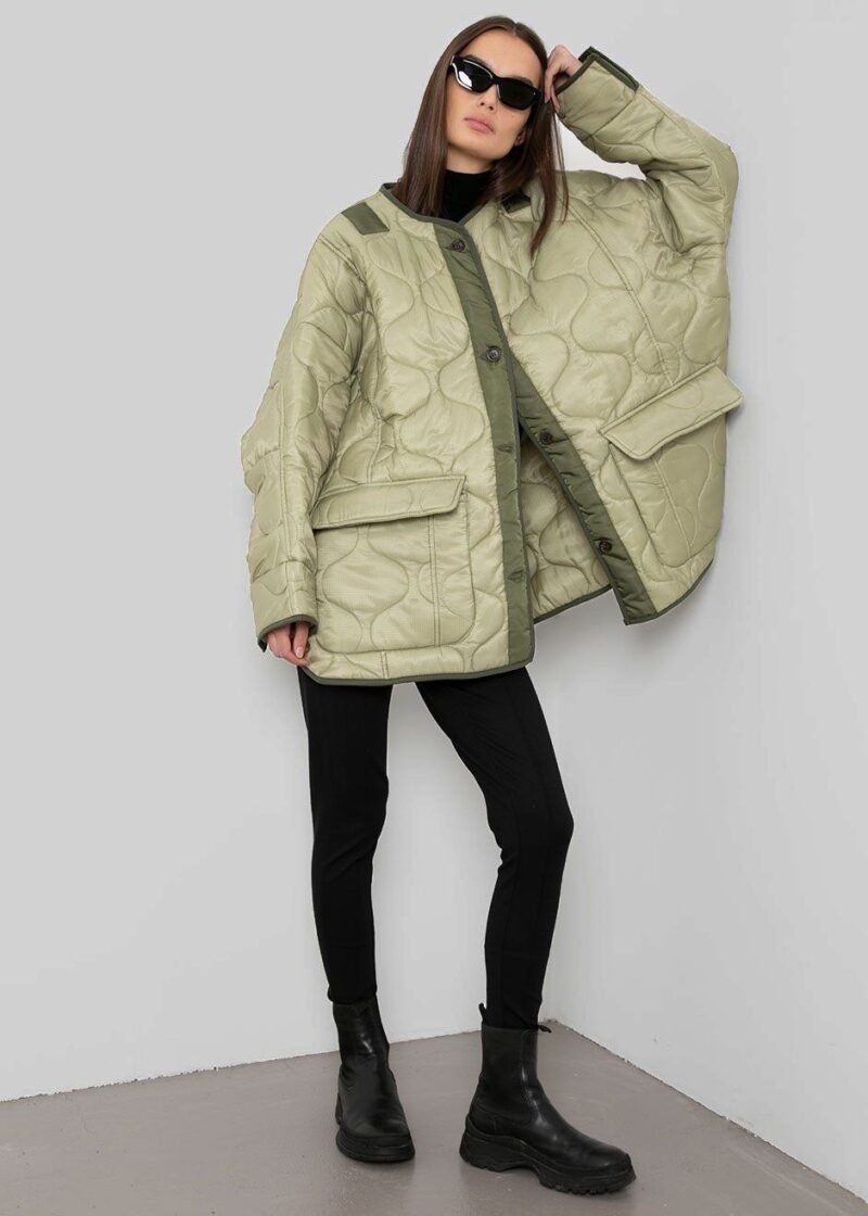 Quilted Jacket - Moss Green
