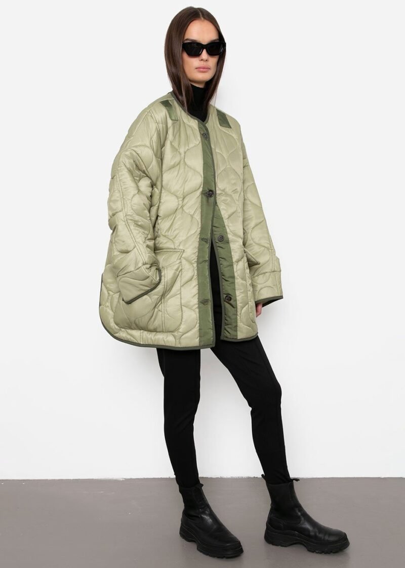 Quilted Jacket - Moss Green - Image 6