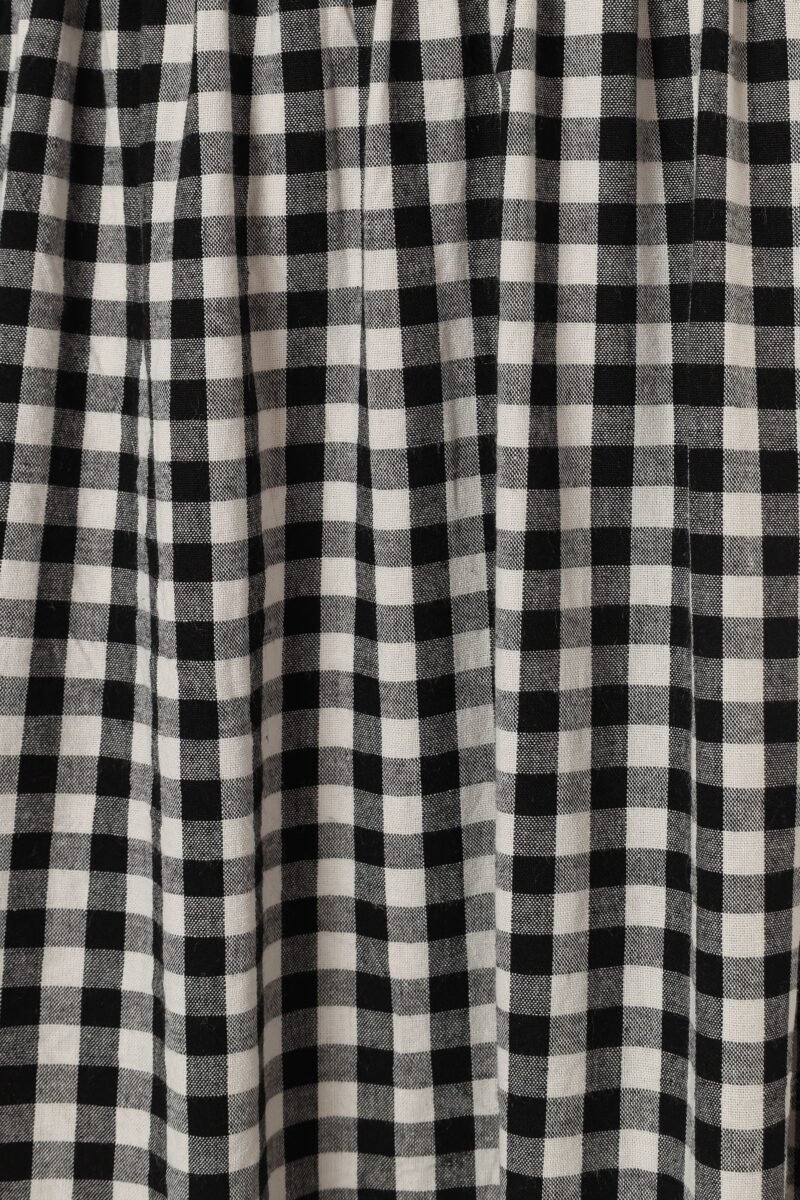 Tiered Midi Skirt - Black Gingham - Image 8