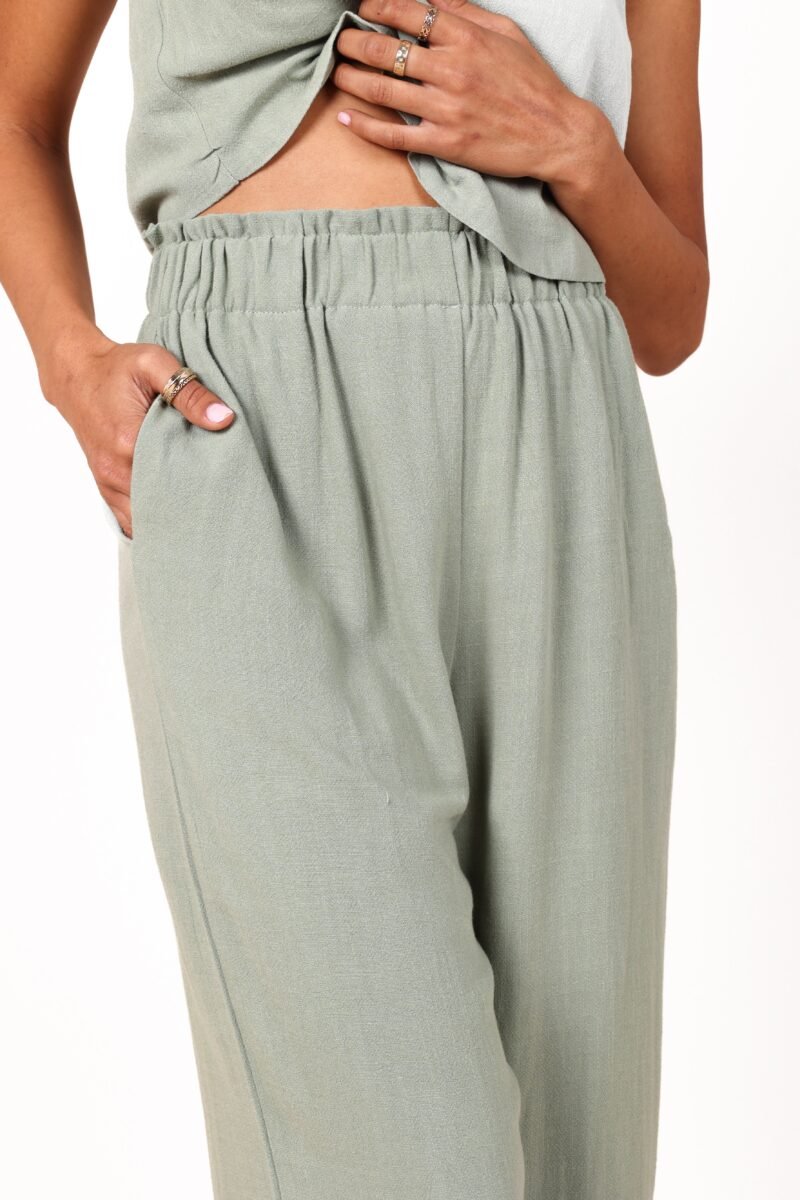 High Waisted Pants - Green - Image 6