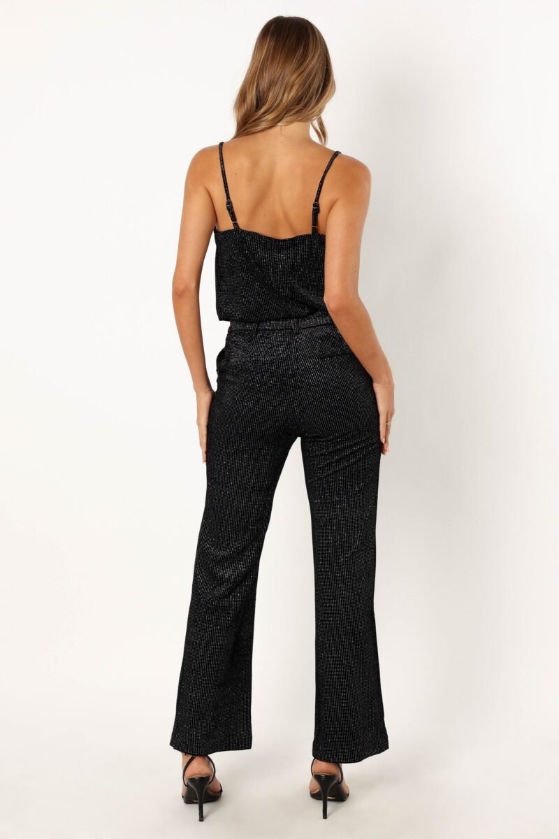 Velvet Shimmer Pant - Black - Image 4