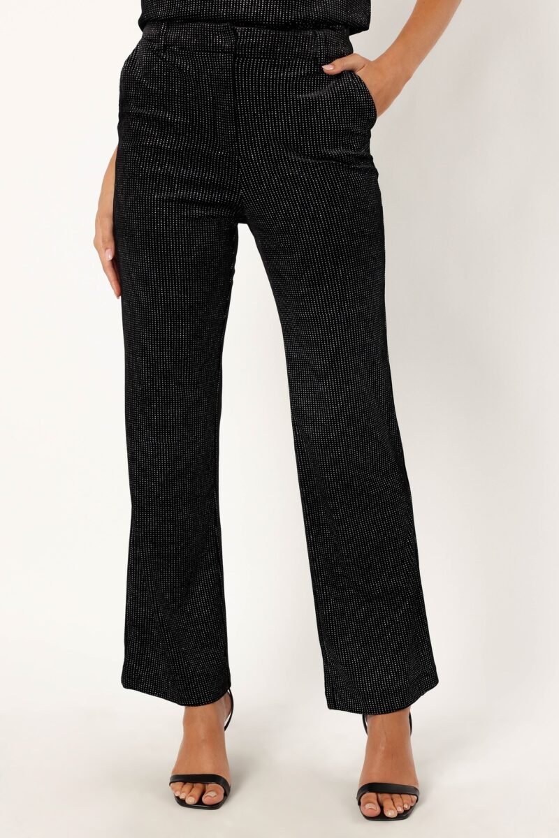 Velvet Shimmer Pant - Black - Image 6