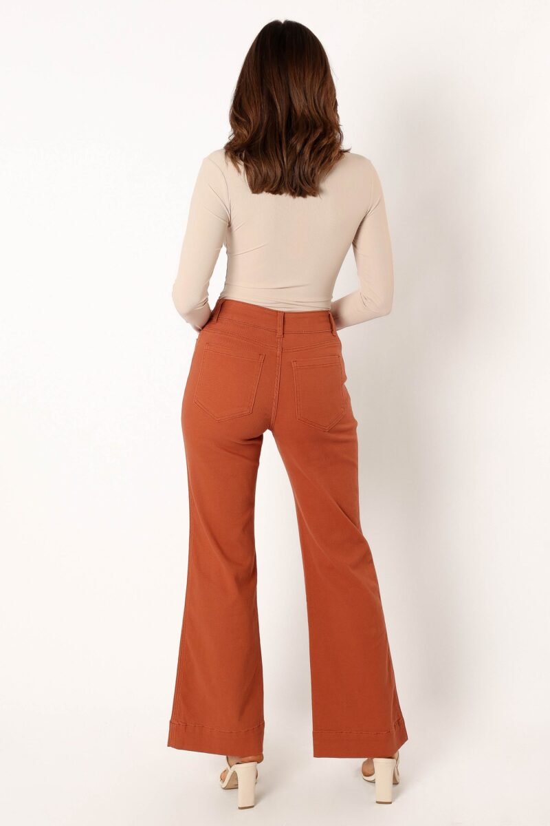 Wide Leg Jean - Tan - Image 6