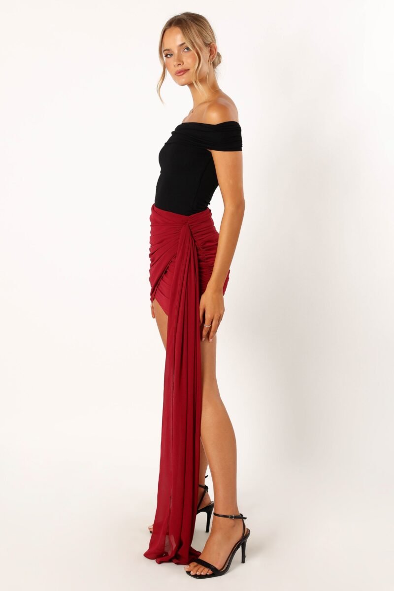 Lover Mini Skirt - Merlot - Image 3