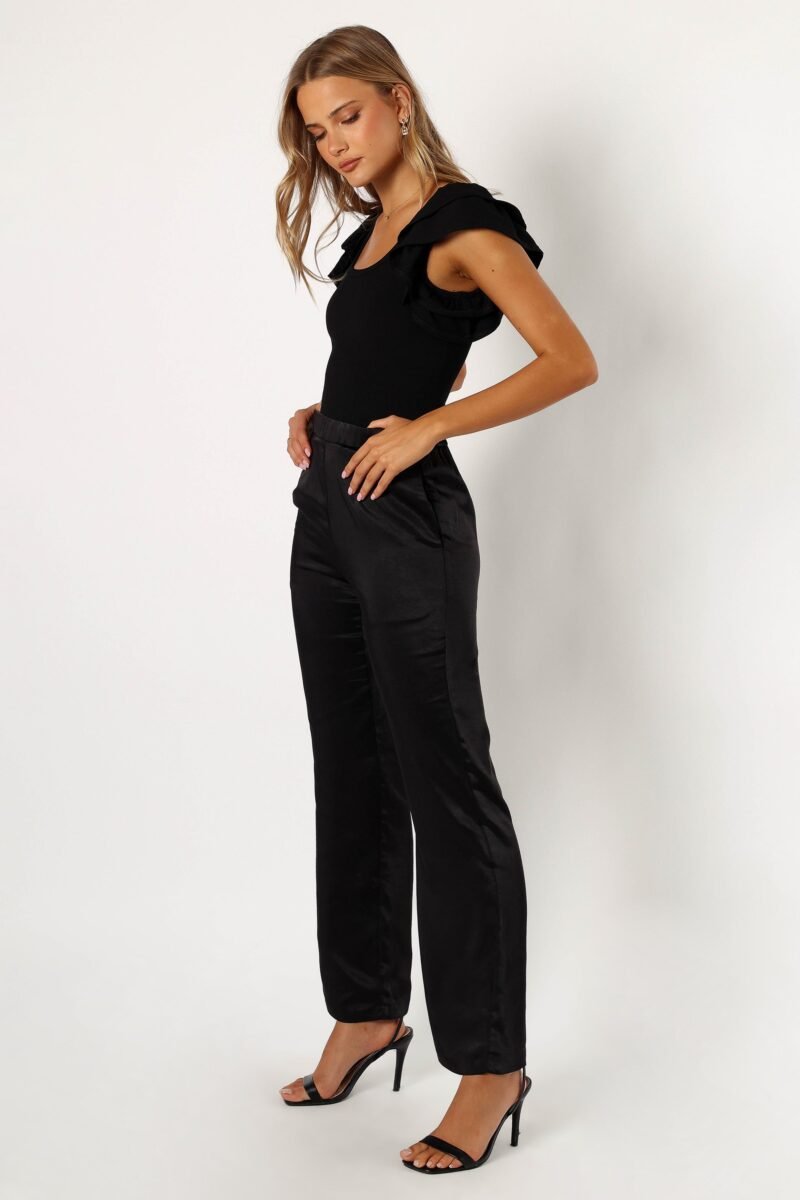 Satin Pant - Black - Image 4