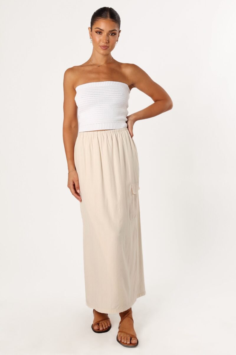 Long Midi Skirt - Stone - Image 4