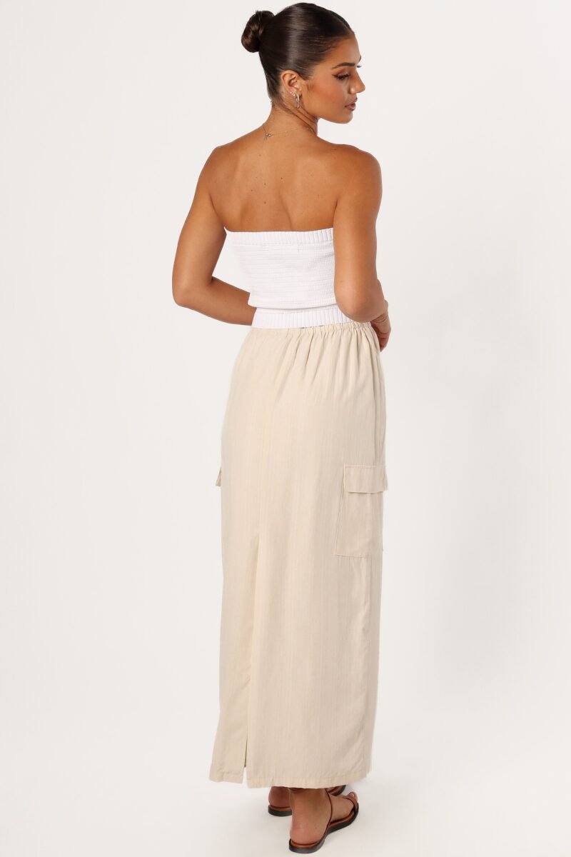 Long Midi Skirt - Stone - Image 2