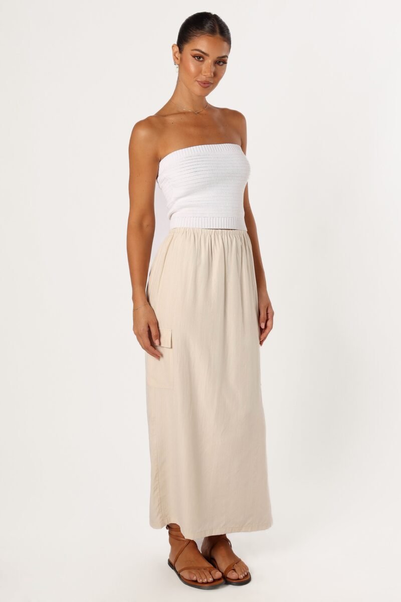 Long Midi Skirt - Stone - Image 3