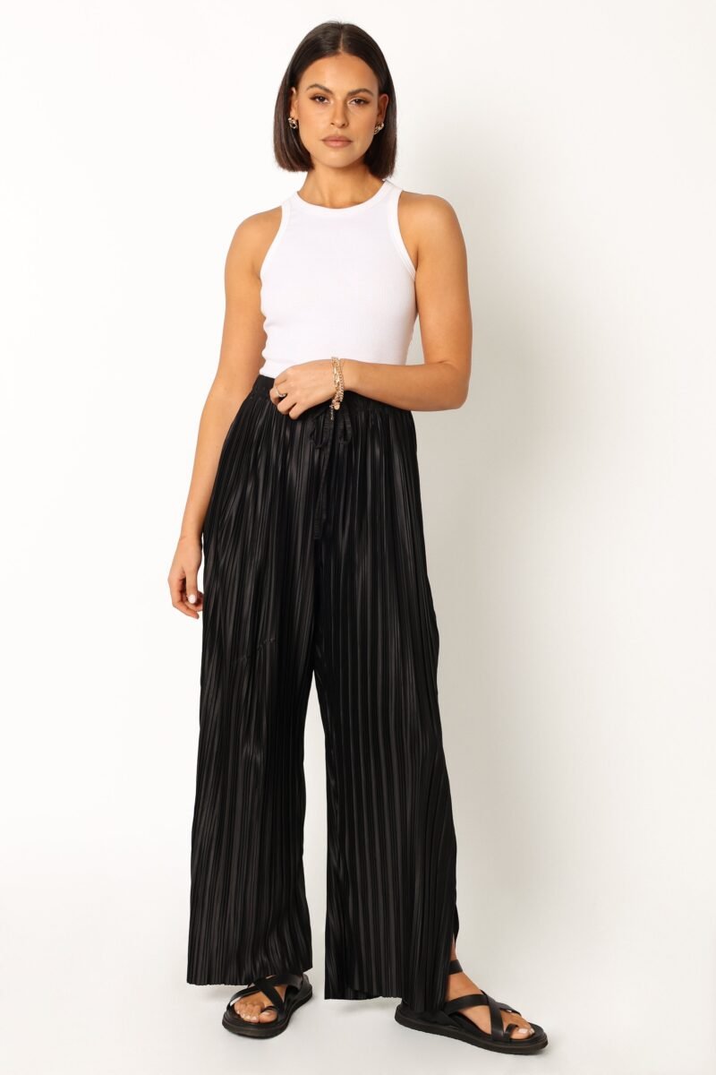 Pleated Pants - Black