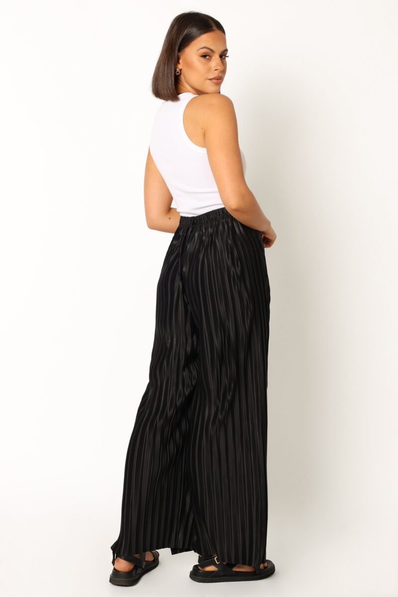 Pleated Pants - Black - Image 2