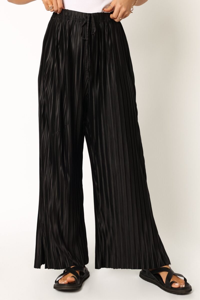 Pleated Pants - Black - Image 4
