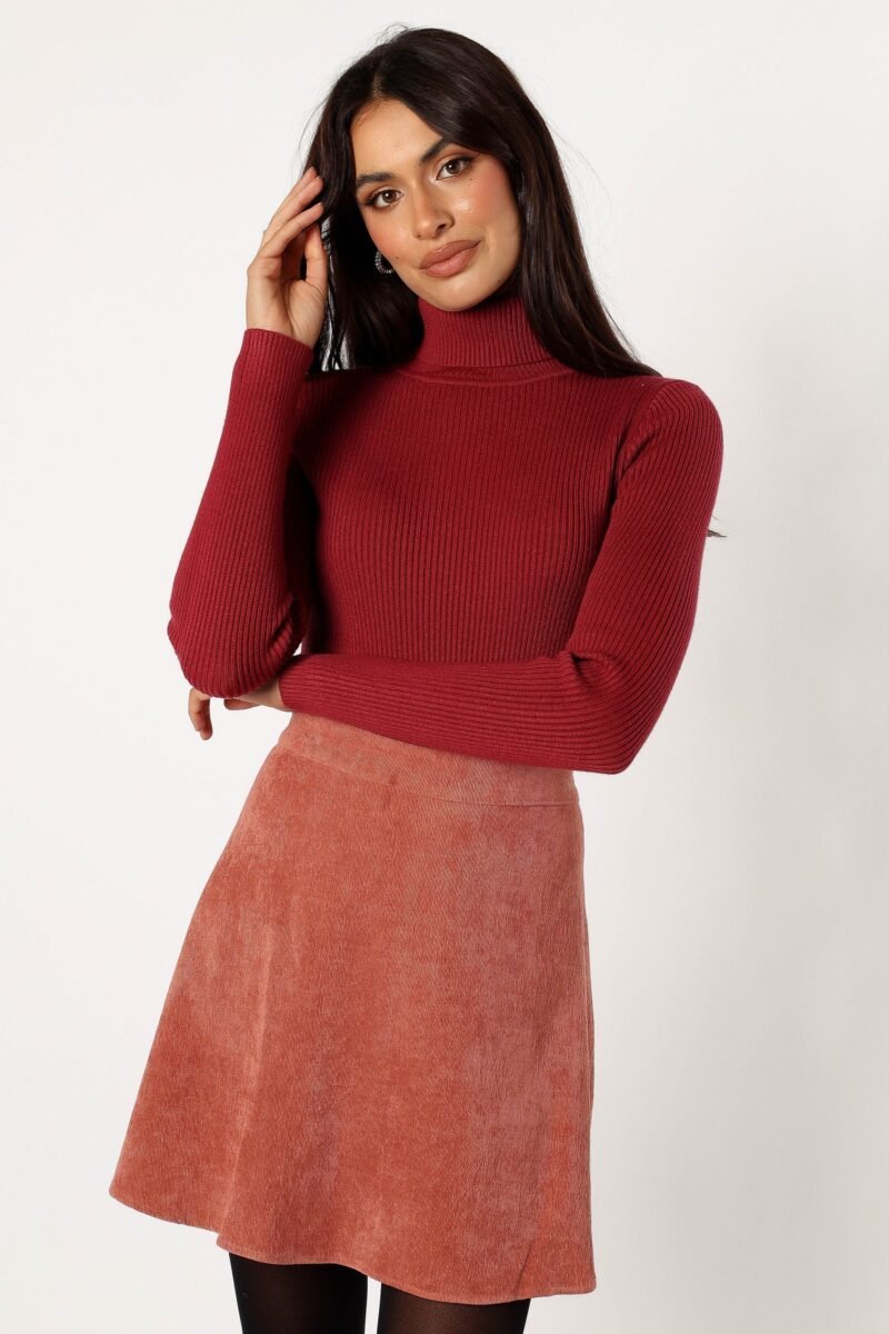 Cord Skirt - Brick