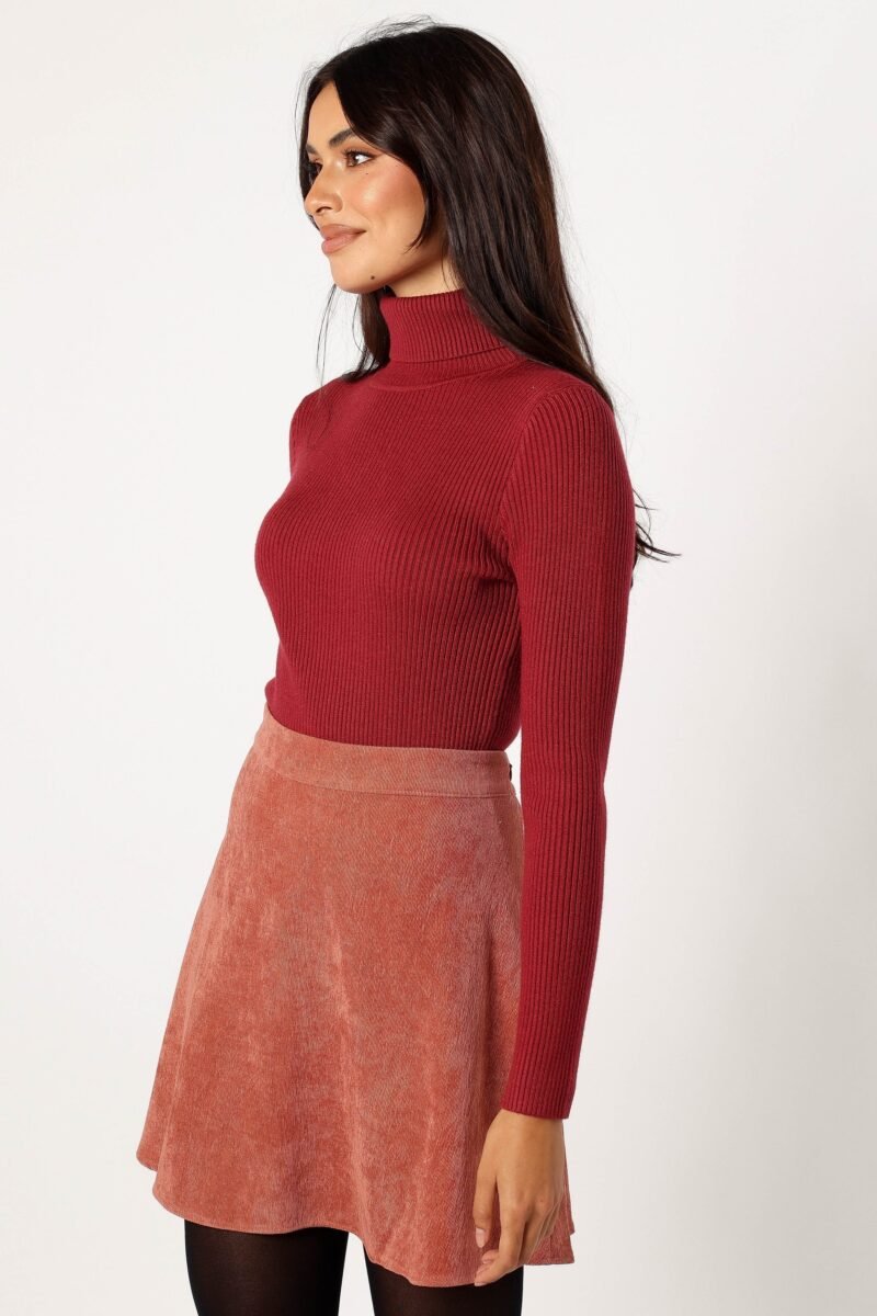 Cord Skirt - Brick - Image 4