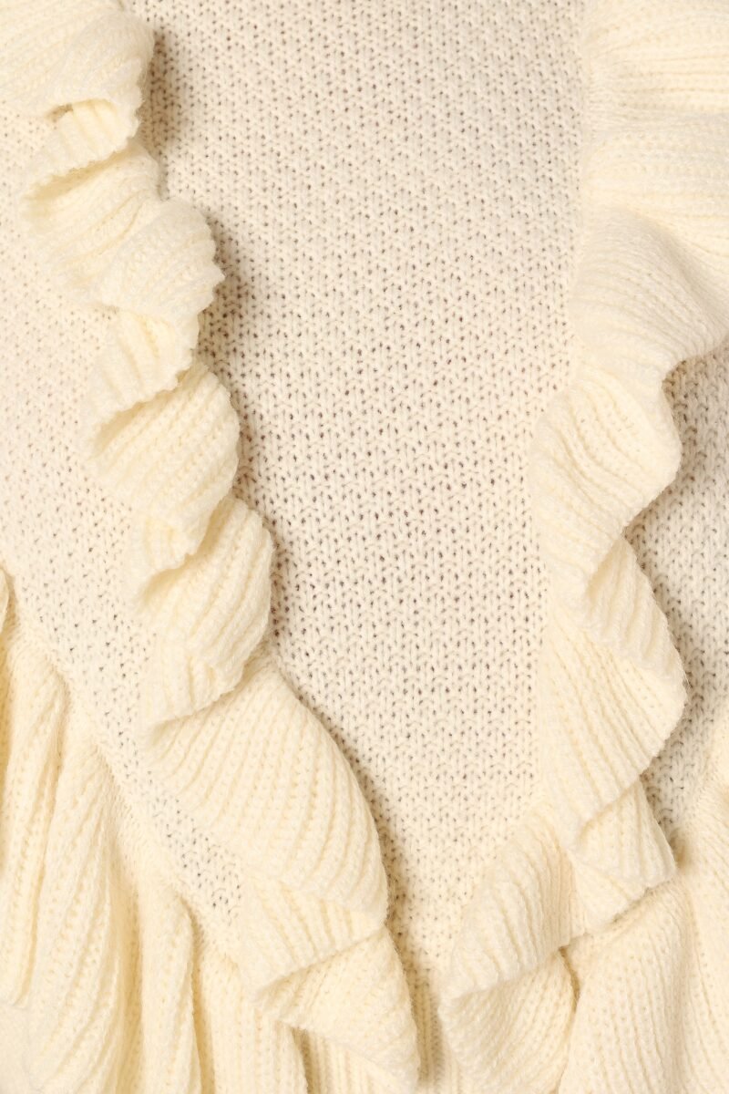 Knit Long Sleeve Top - Cream - Image 12