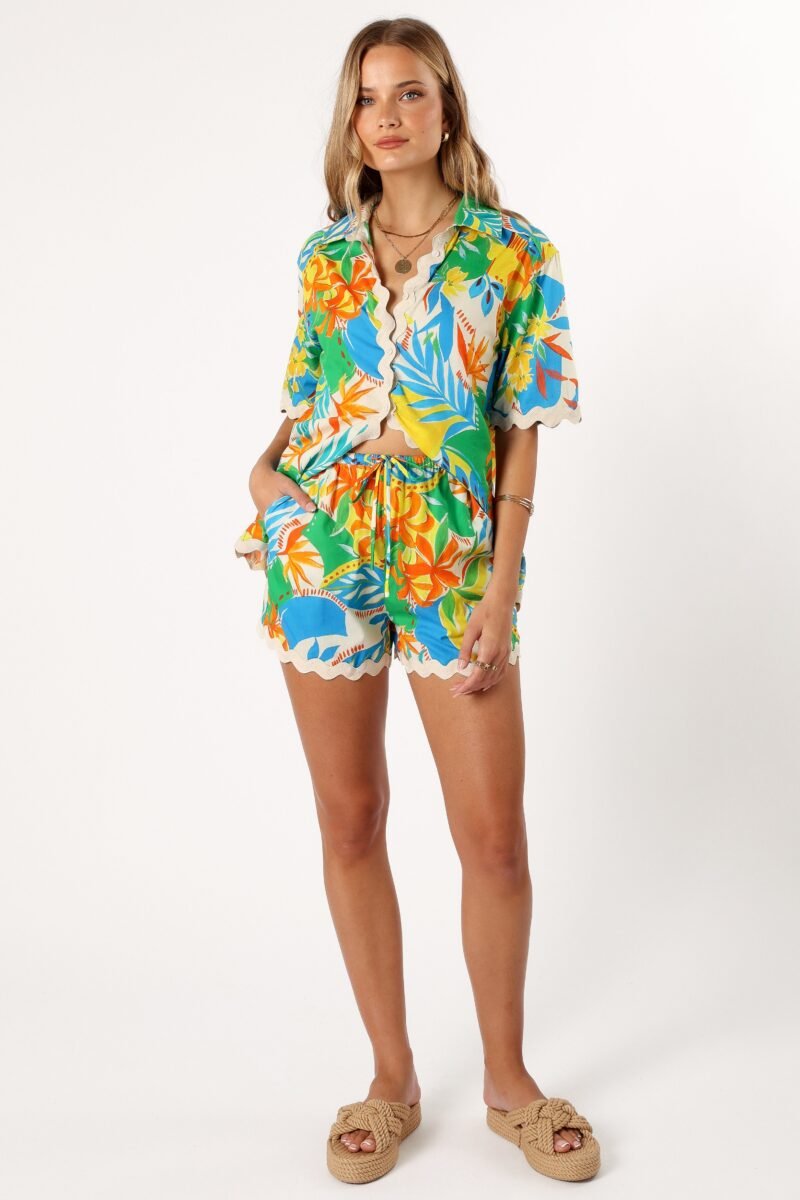 Button Down Top - Malta Print - Image 7