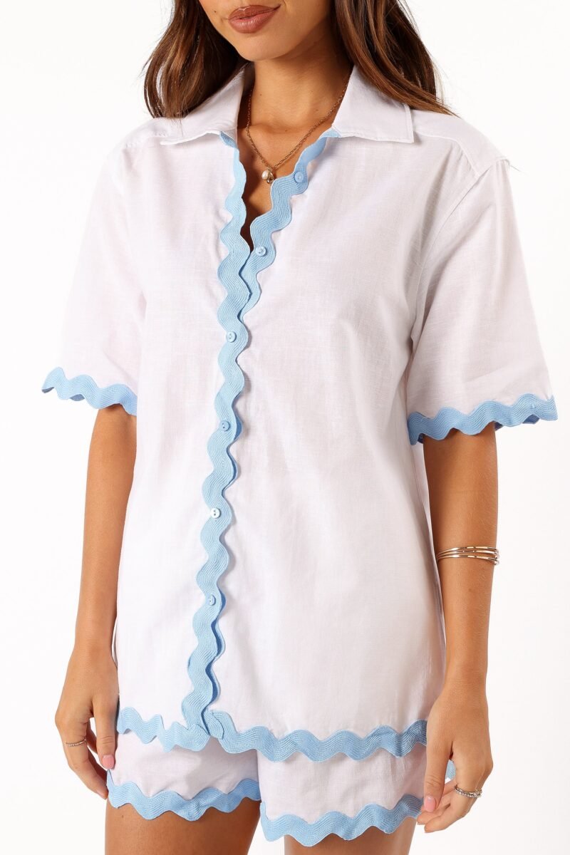 Shirt - White Blue - Image 4