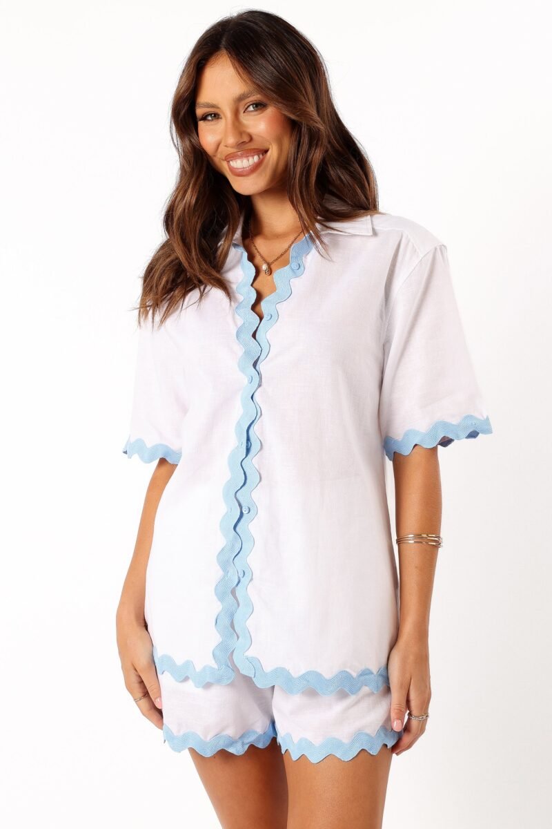 Shirt - White Blue - Image 3