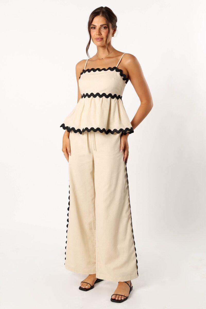 Mollymook Top - Cream Black - Image 4