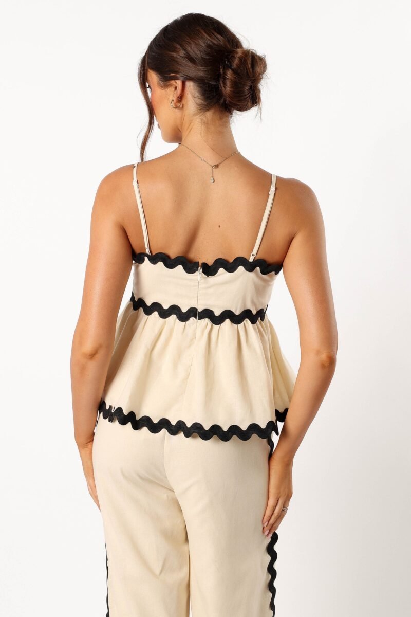 Mollymook Top - Cream Black - Image 6