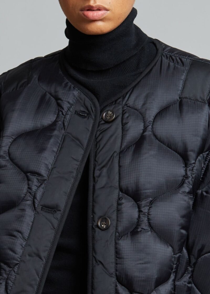 Quilted Jacket - Black - Image 4